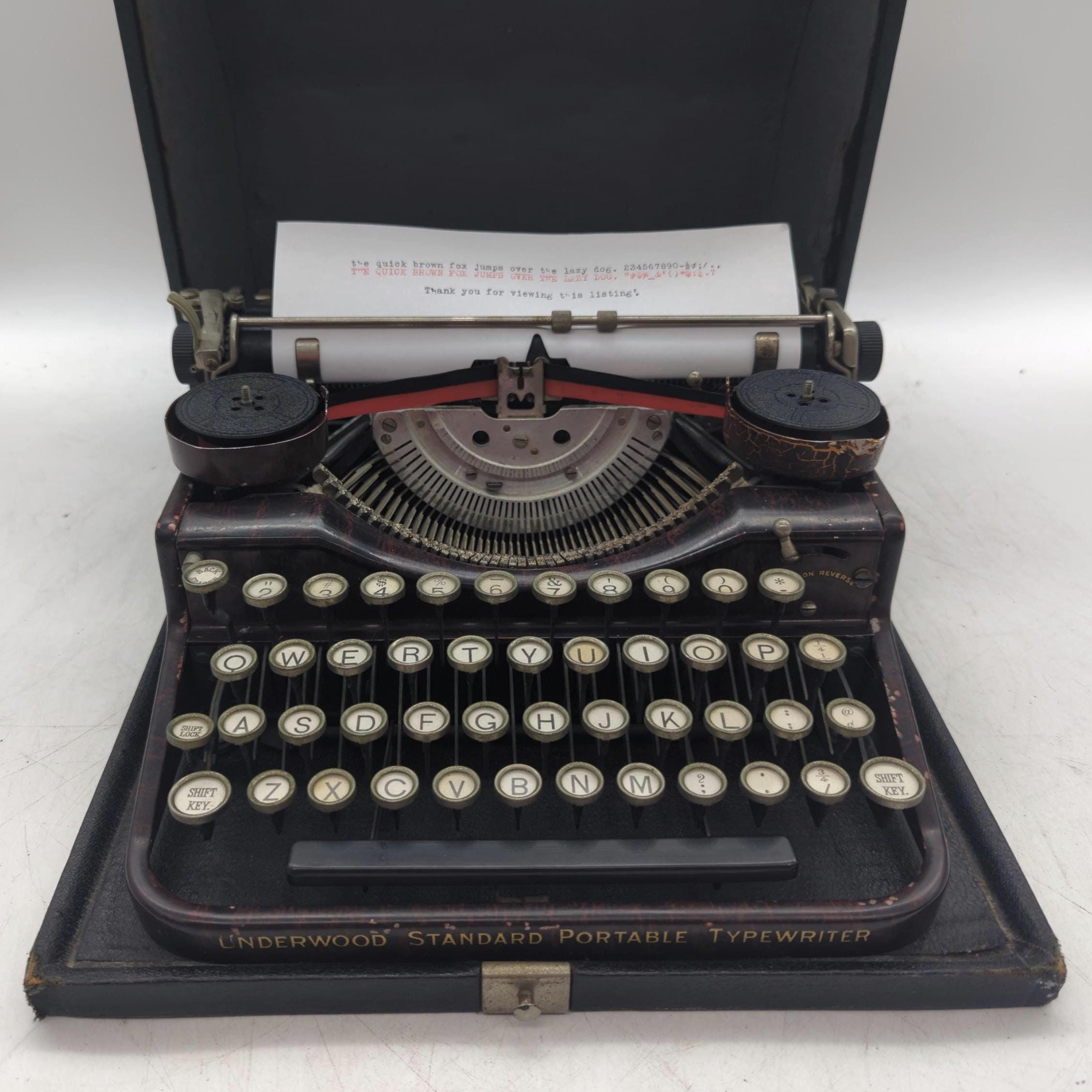 実働品　UNDERWOOD FOUR BANK タイプライター2　ヴァイオレット 実働品 UNDERWOOD STANDARD PORTABLE FOUR BANK アンダーウッド