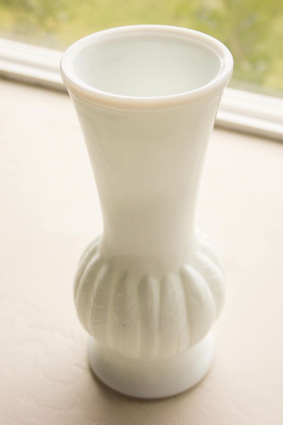 Rare Milk Glass Vase Medium Etsy