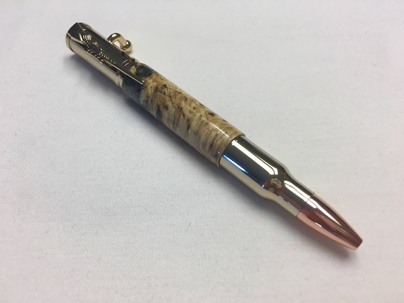 Buckeye Burl Magnum Bolt Action Pen C with 24 kt. Gold Accents Price Includes Shipping image 1