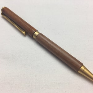 Tineo Slimline Pen with Satin Gold Accents - Price Includes Shipping