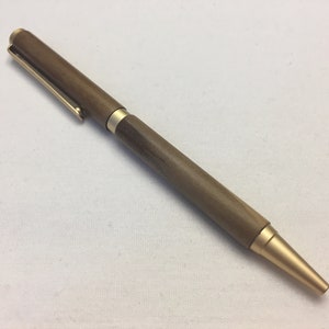 Costello Boxwood Slimline Pen A with Satin Gold Accents - Price Includes Shipping
