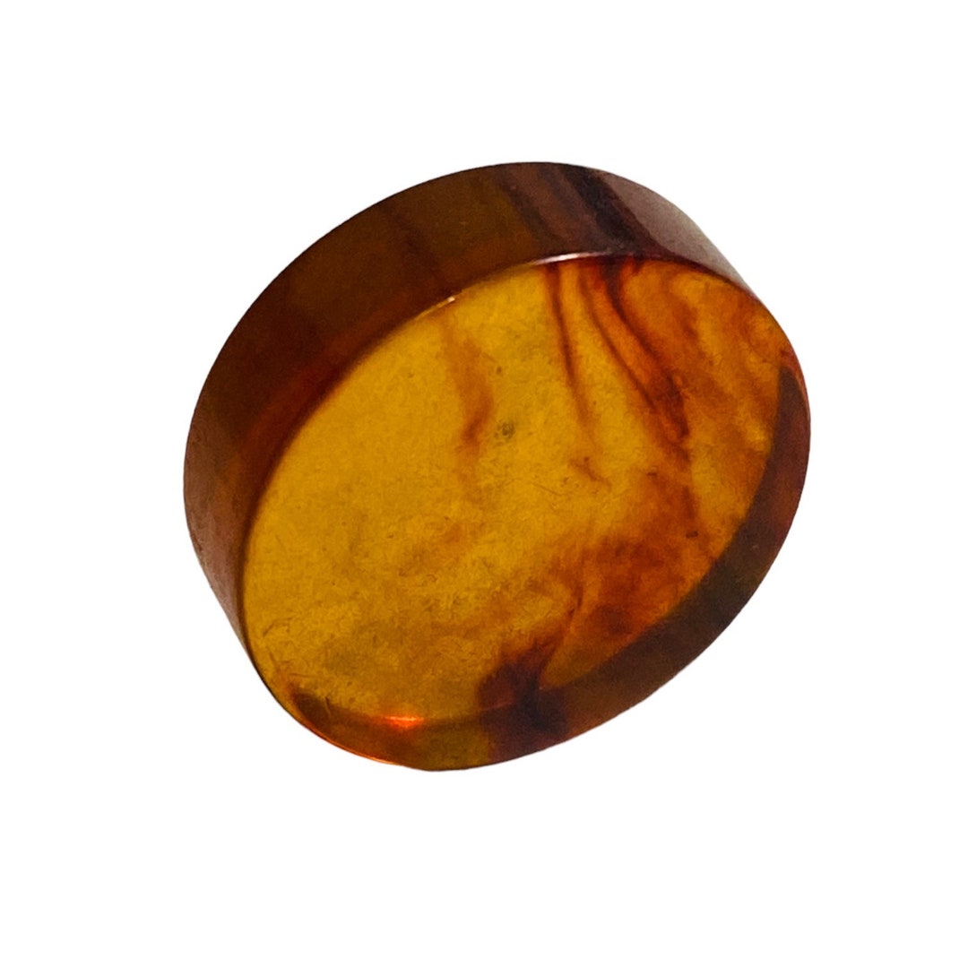 7/8 Tortoise Shell Vintage Bakelite Disk - Etsy