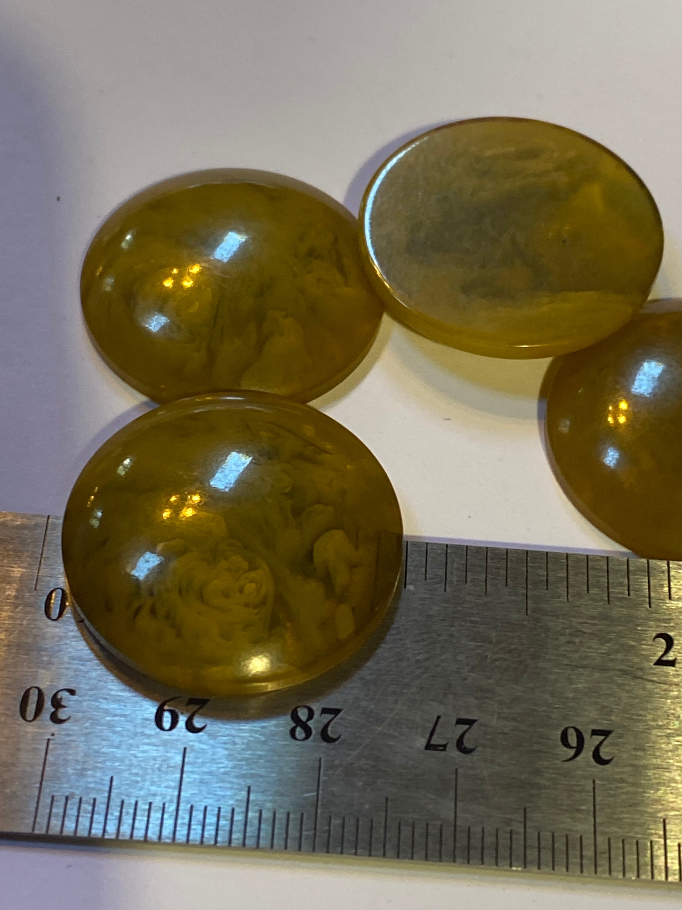 28mm or 1 1/8in Clear Marbled Marbles Swampy Yellow Vintage Etsy Hong