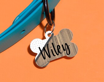 Off The Edge Dog Tag Double Sided - Edgy Customized Dog ID Tag - Custom Pet Tag - Personalized Dog Tag - Monogrammed Dog Tag - Custom ID Tag