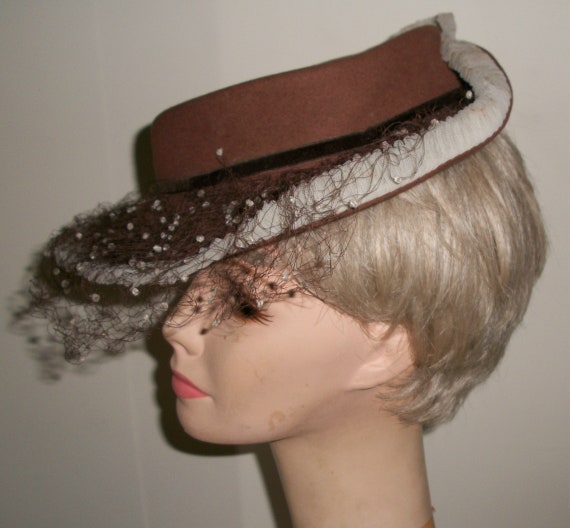 Vintage 1940's Brown Hat - image 2