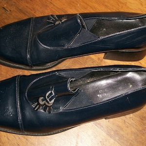 Vintage Men&#39;s Navy 1980&#39;s Roberto Rossi Loafers