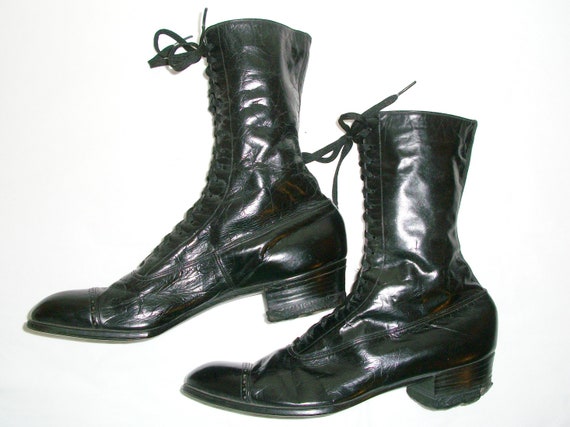 Antique Black Victorian Boots - image 2