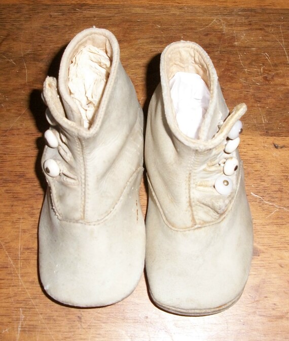 Antique Child's Button Shoes - image 5