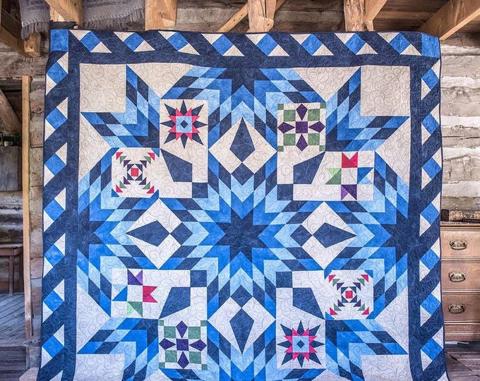 Blazing Star Quilt Kit, King Size or Large Queen Size 99 X 99 Quilt Etsy