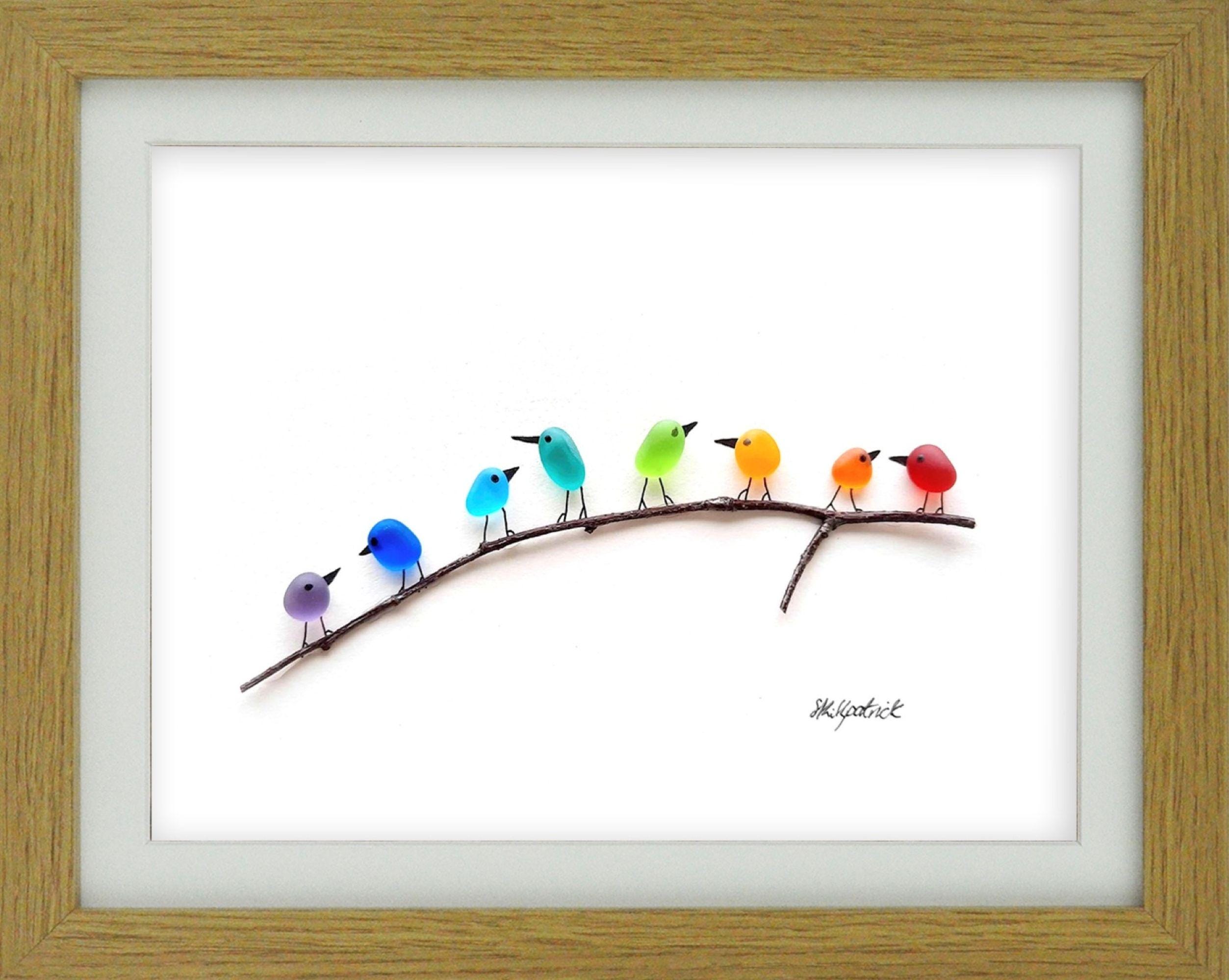 ⑥＊レインボームーン！＊シーグラスアート ⑥＊レインボームーン！＊シーグラスアート