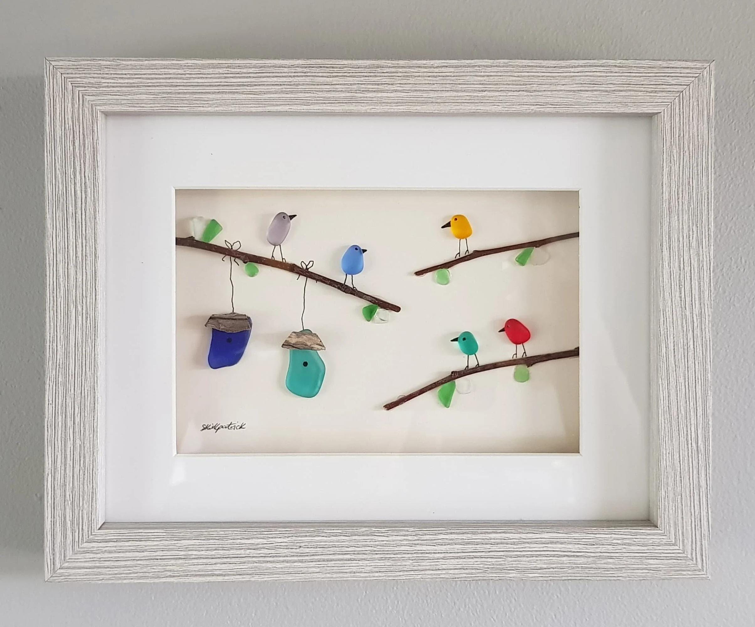 Tableau Mural Verre 100x40 Cm - Plage, Sable Et Oiseaux - Décoration Moderne ARTTOR