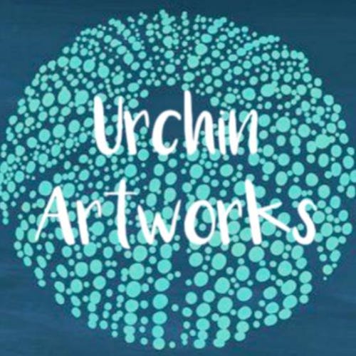 ペンギン - 小石アート＆シーグラス絵画 - 手作りの額入りペンギン