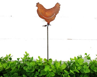 Chicken, Potted Plant Stake, Chicken Stake, Garden Gift