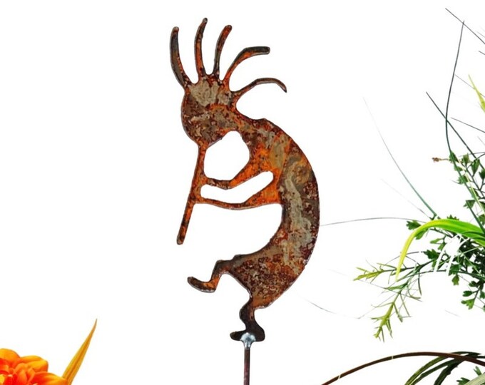 Kokopelli, Plant Stake, Garden Stake, Potted Plant Stake Etsy