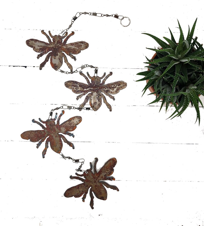Victorian Bee Wind Chime, Christmas Gift, Secret Santa Gift, Spinner, Garden Gift, Metal Garden Art 