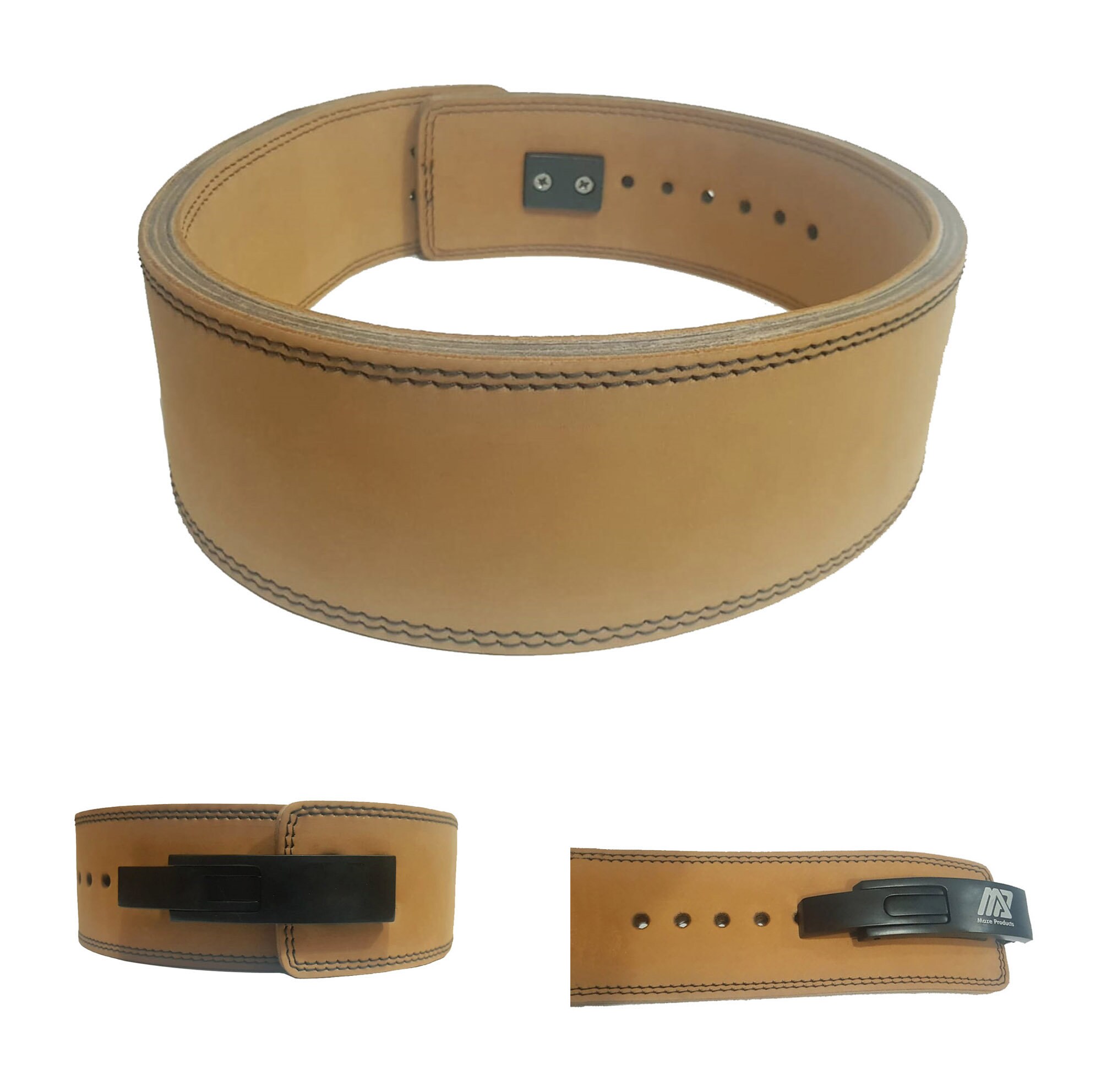 Nubuck Leather Lever Belt Real Leather 