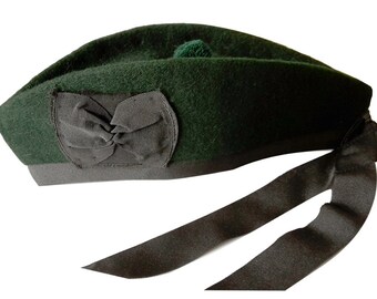 Scottish Wool Glengarry Hat Bonnet 