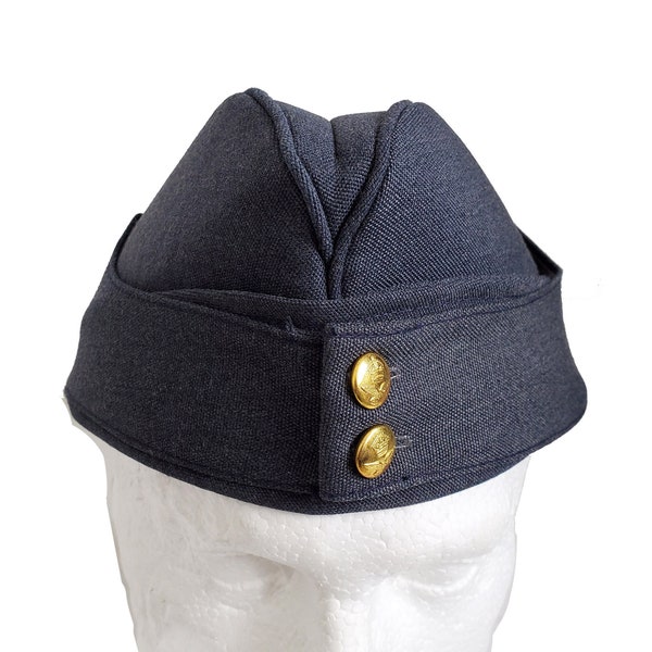 Royal Air Force Side Cap, Side Cap, WW2-stijl hoed, Kings Crown Button, Reproductie Hoed, Militaire Cap, Re-enactment Hoed, RAF hoed, Grijze Hoed