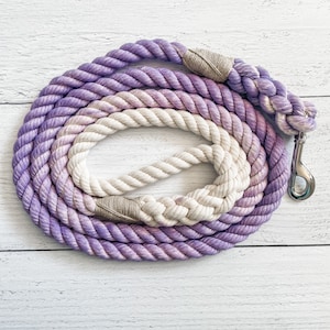 Hyacinth Cotton Rope Dog Leash // Ombre Rope Leash // Cotton Rope Leash // Rope Dog Lead
