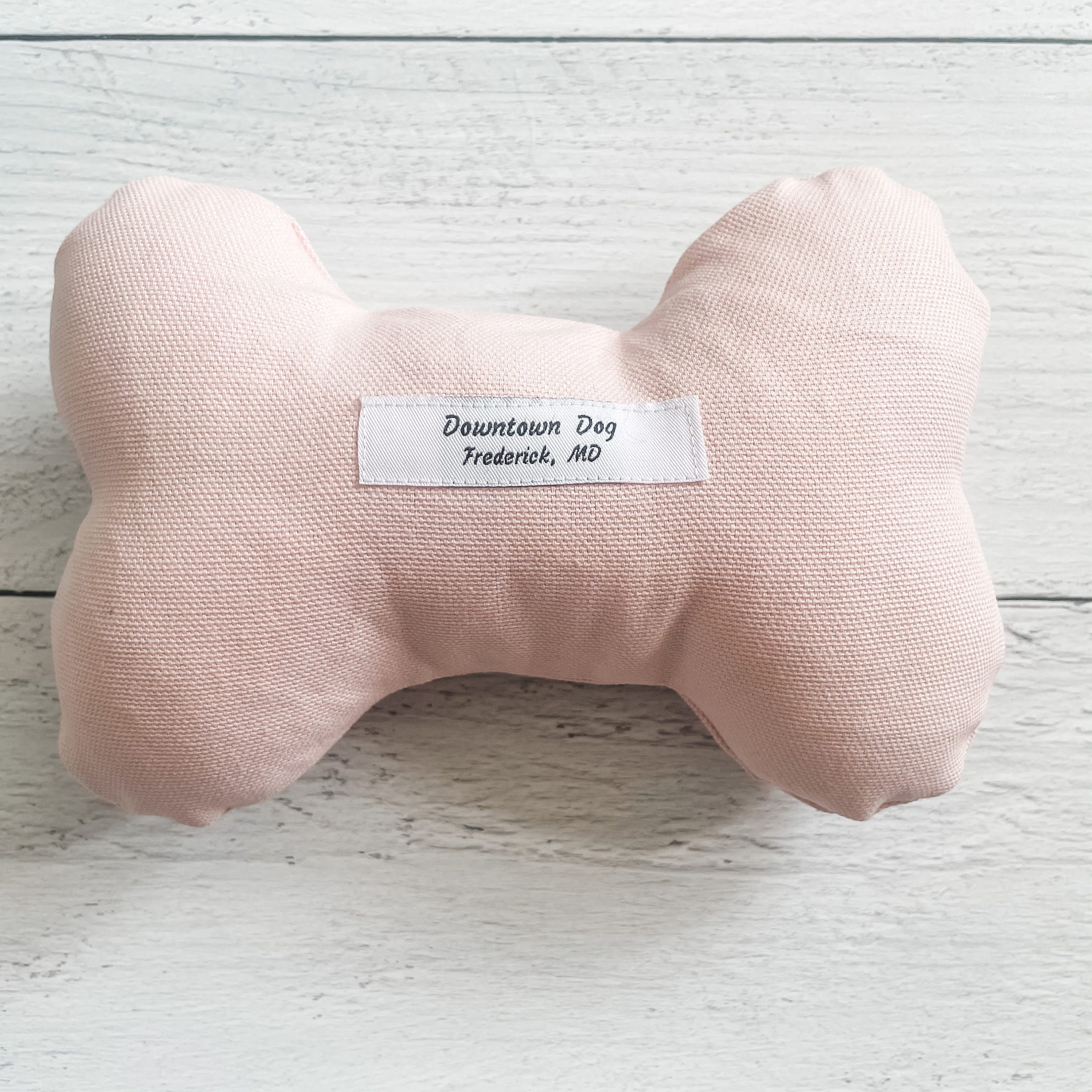 Powder Pink Stuffed Dog Bone // Squeaky Plush Dog Toy // Tough Etsy