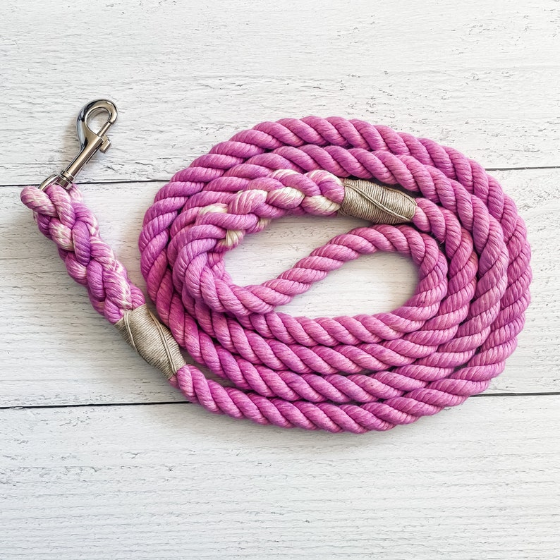 Violet Cotton Rope Dog Leash // Ombre Rope Leash // Cotton Etsy