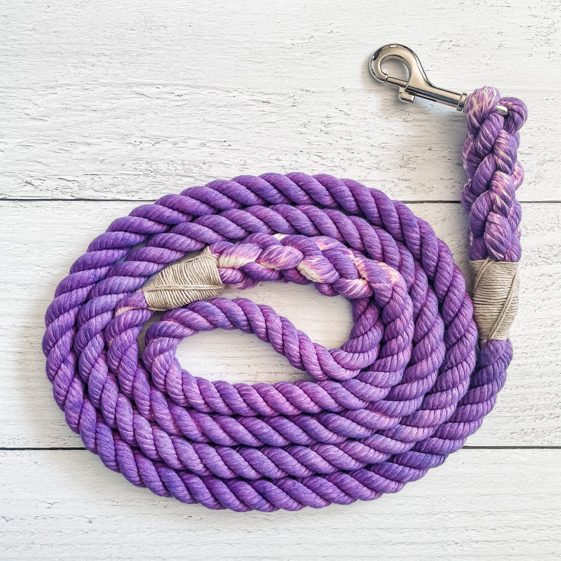 Purple Cotton Rope Dog Leash // Ombre Rope Leash // Cotton Etsy