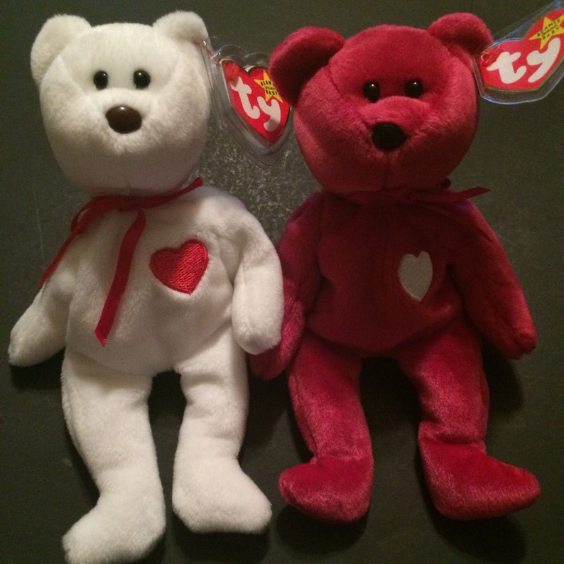 Ty Beanie Babies Valentino & Valentina With | Etsy