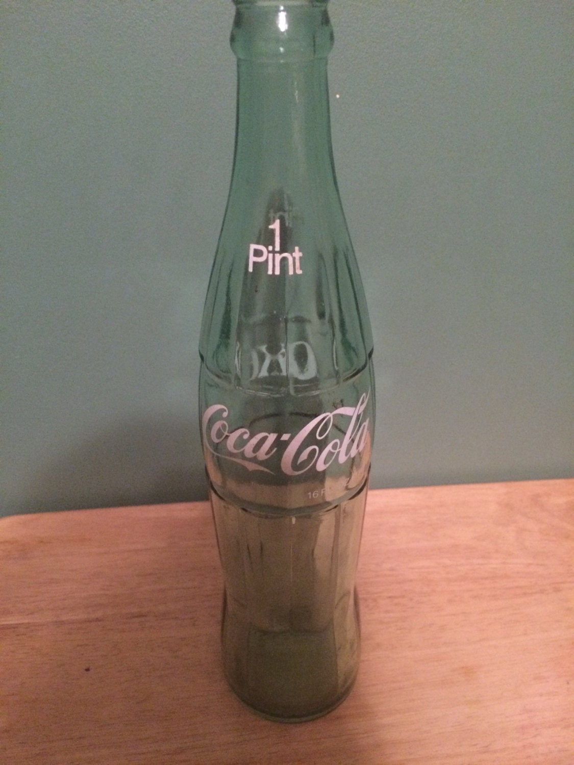 Vintage Coca-cola Green Glass 1 Pint Bottle Embossed Parkersburg W