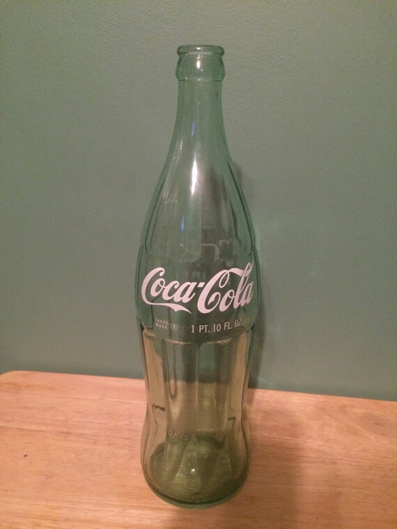 Vintage Coke 1 Pint 10 Fluid Ounce Green Glass Bottle Embossed Etsy