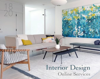 Interior Design Service, E-design, Mood Board, Custom Decor, Virtual Design, Layout Plan, Home Decor, Furniture Trade Discounts, Paint Color