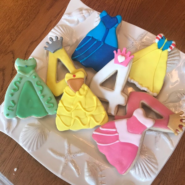 Princess dress cookies