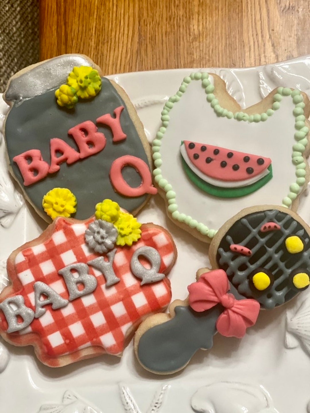 Baby Q Shower Cookies Etsy