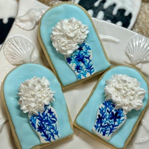 Hydrangea vase cookies
