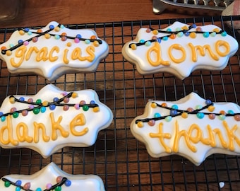 Thank you cookies In different languages