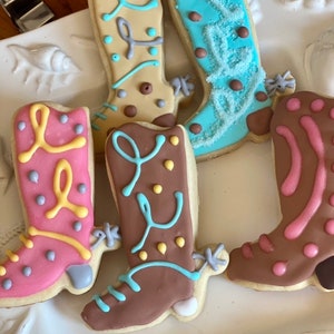 Cowgirl boot cookies