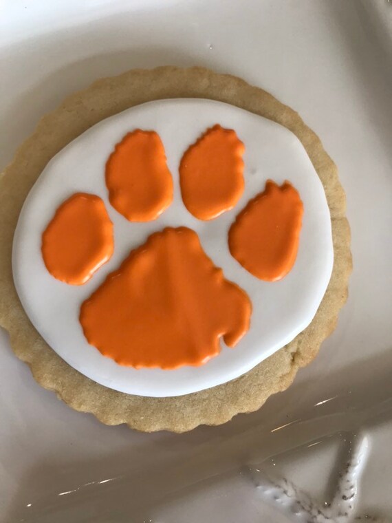 Clemson Tiger Paw Cookies