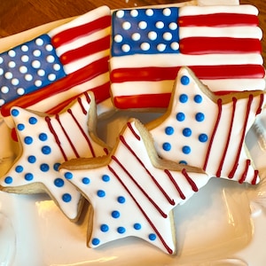 American flag and star cookies