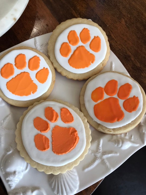 Clemson Tiger Paw Cookies