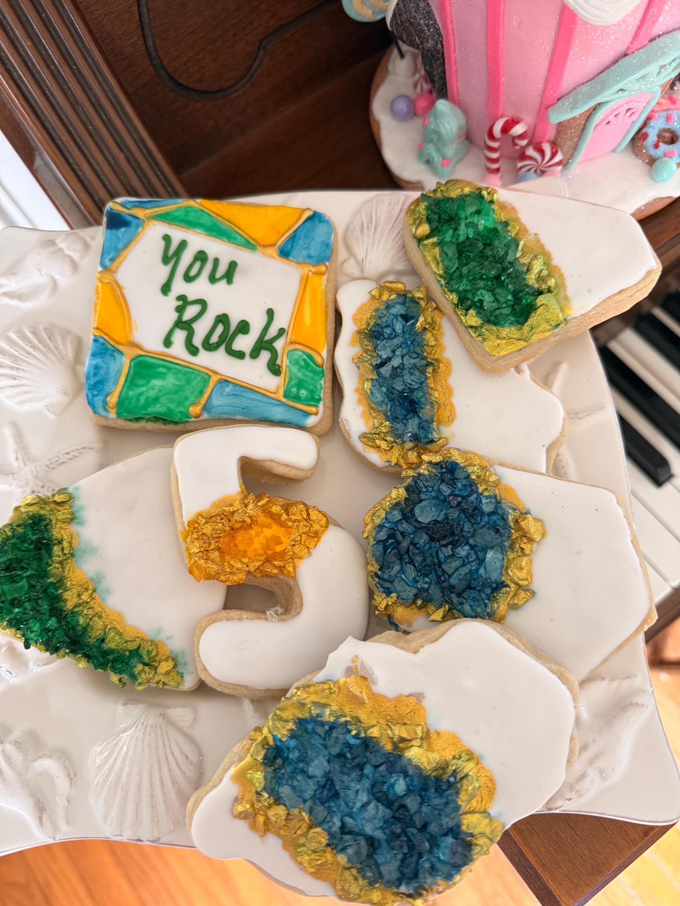 You Rock Geode Cookies - Etsy