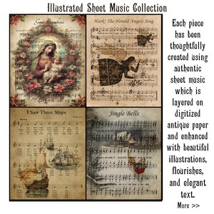 Nutcracker Ballet Print: Vintage Christmas Music, Sugarplum Fairy (Digital Download) image 5
