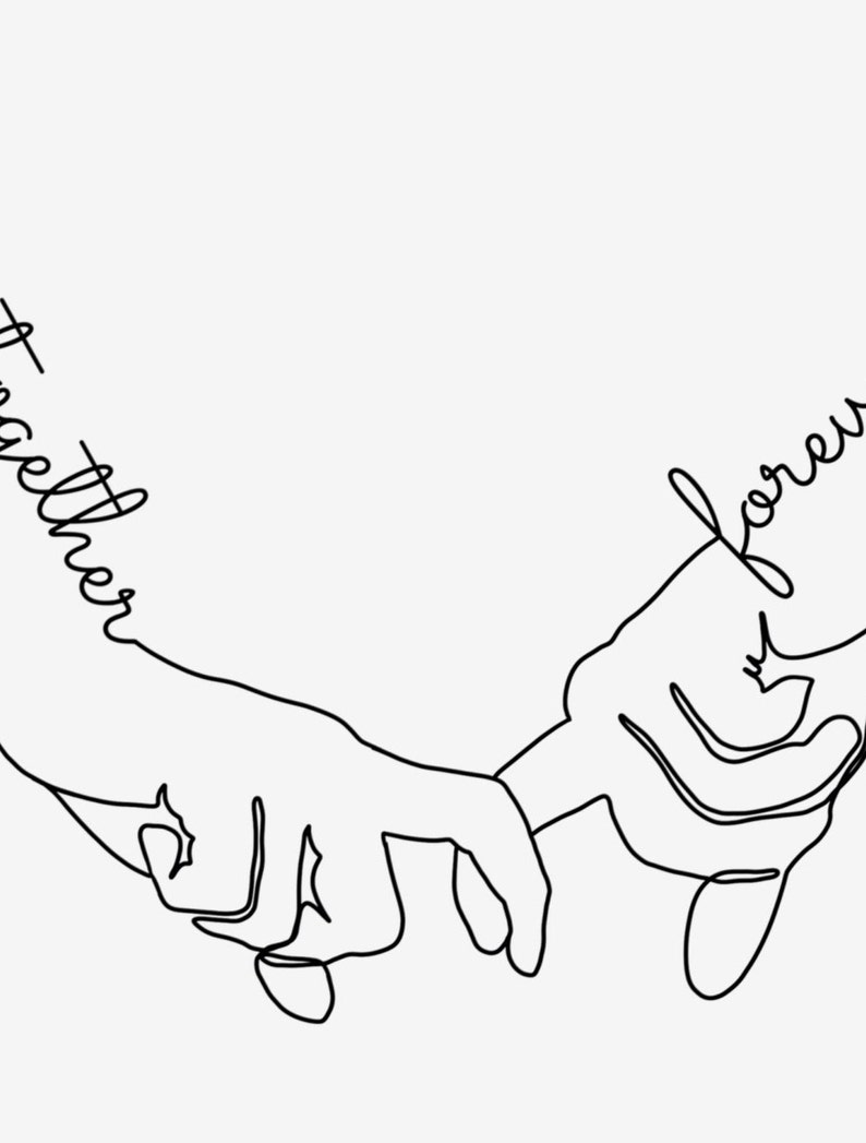 Continuous Line Art - Together Forever - Etsy