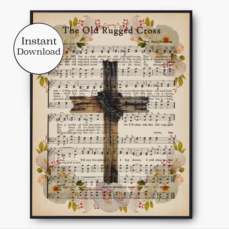 Easter Rugged Cross Old Rugged Cross - Etsy
