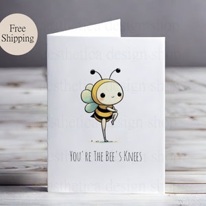 The Bee's Knees, Grußkarte, Wertschätzungskarte, Blankokarte, Dankeskarte, Motivationskarte, süße Karte, Kinderkarte, Studentenkarte, Lehrer