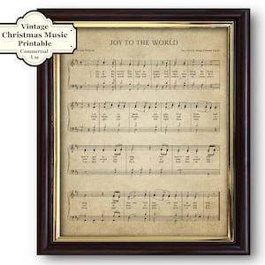 Joy To The World, Classic Holiday Song, Popular Christmas Music, Traditional Hymn, Xmas Printable, Commercial Use, Christmas Carol