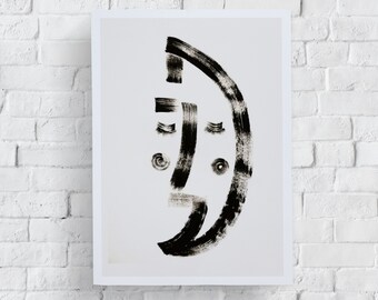 Moon Painting - Art Print/Poster (A4/A3)