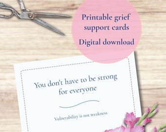 Grief Support Cards: Compassionate Affirmations, Bereavement Gift (PDF)