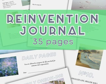 Journal de la quarantaine • Cahier d'exercices imprimable sur la croissance personnelle • PDF d'autoréflexion • Planificateur numérique de l'état d'esprit