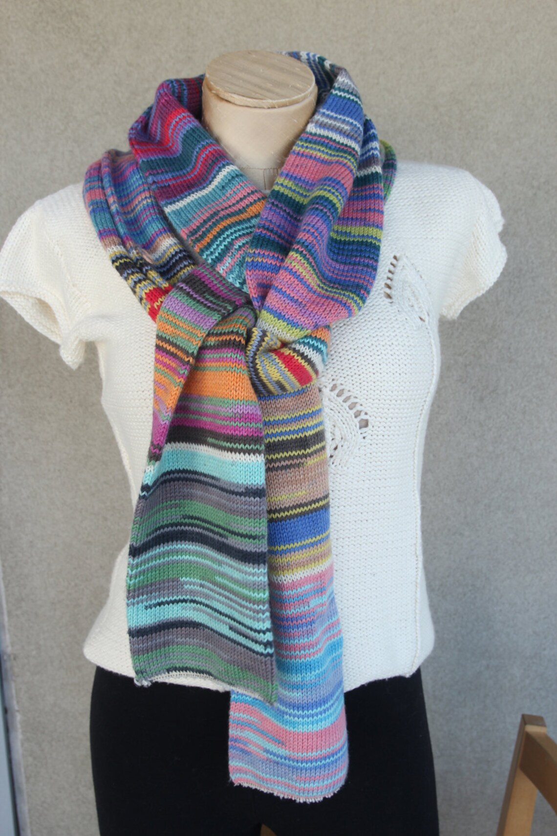 Sock Scarf Knitting Kit includes Yarn & Pattern Etsy