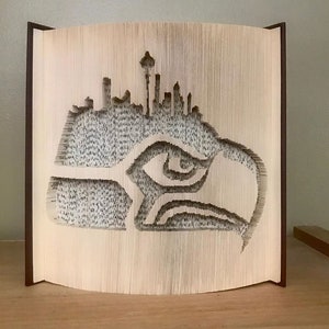 Seattle Seahawks Skyline Book Folding Pattern