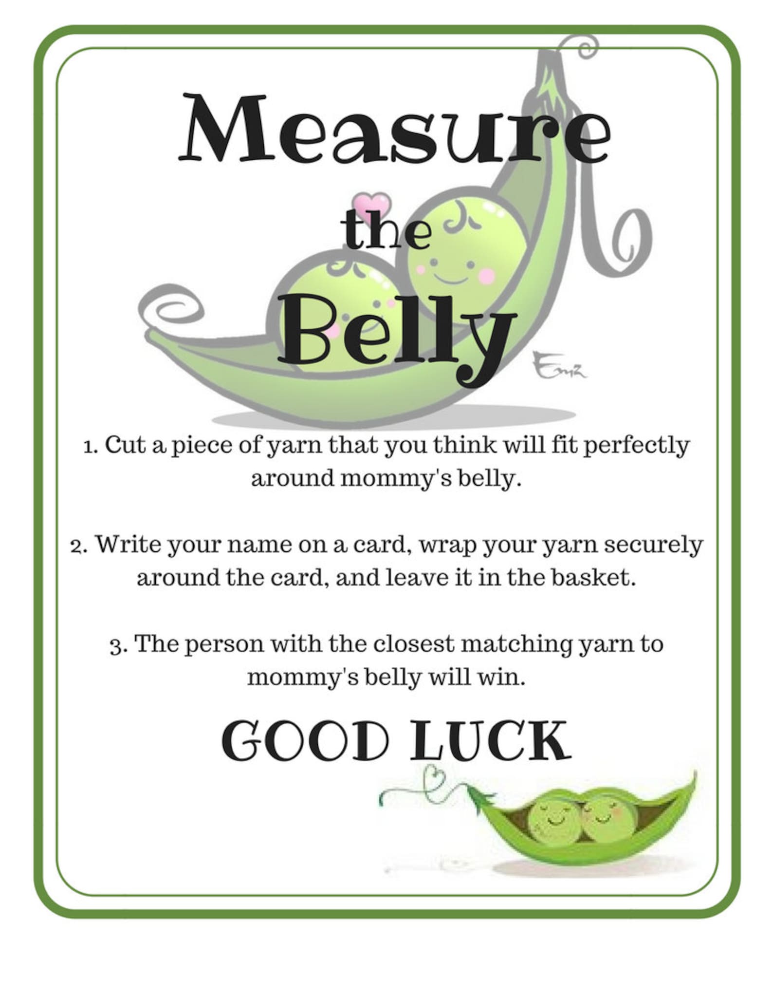 Baby shower game measure the belly Clearance